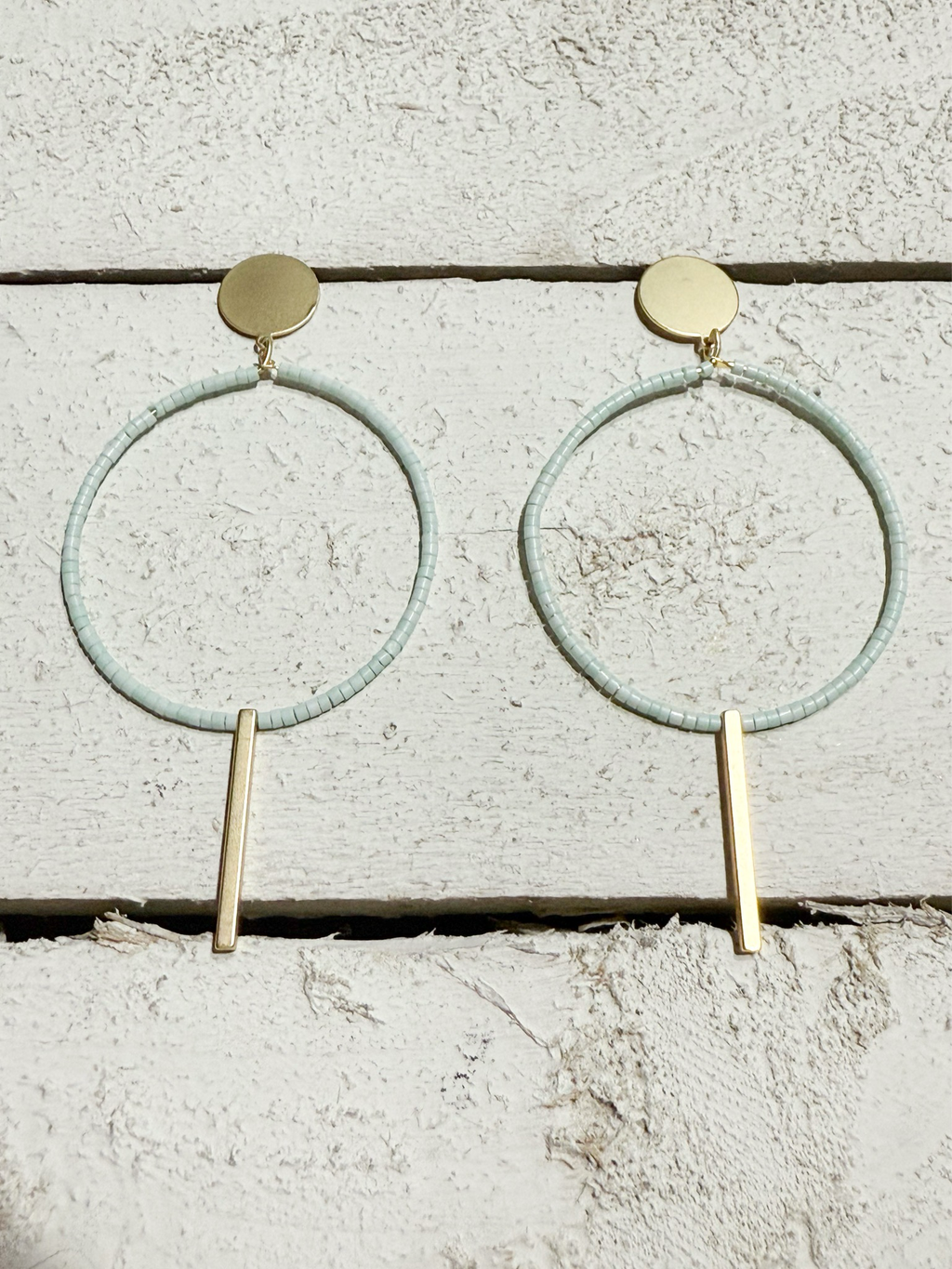 Pendientes aro barra agua