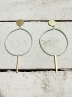 Pendientes aro barra agua