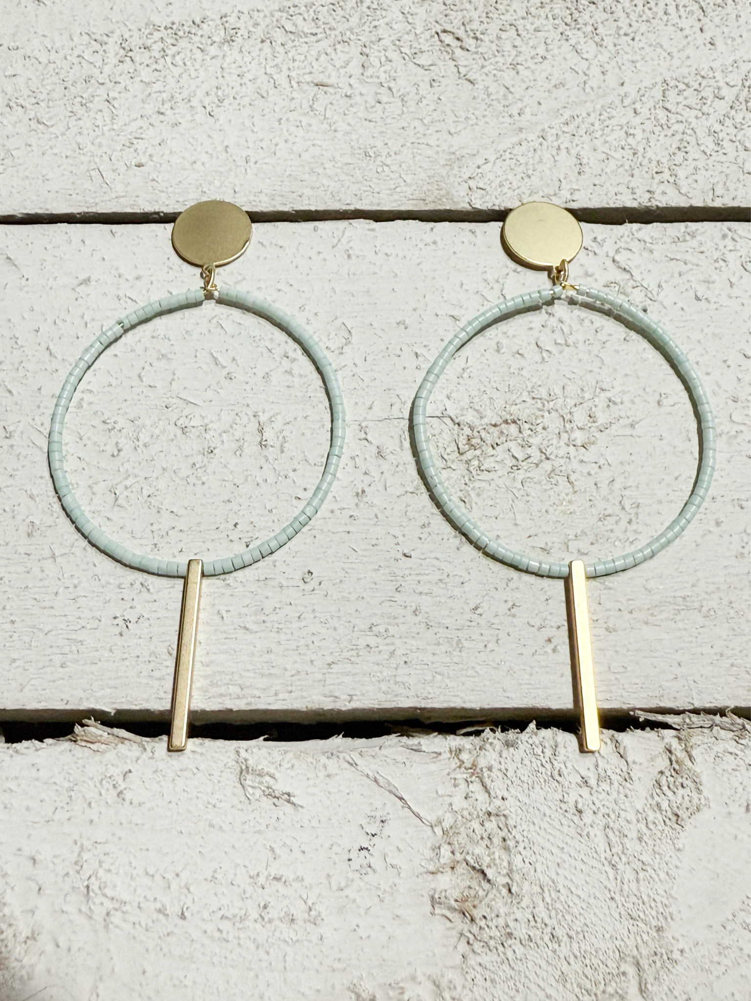 Pendientes aro barra agua