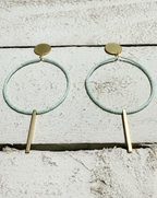 Pendientes aro barra agua