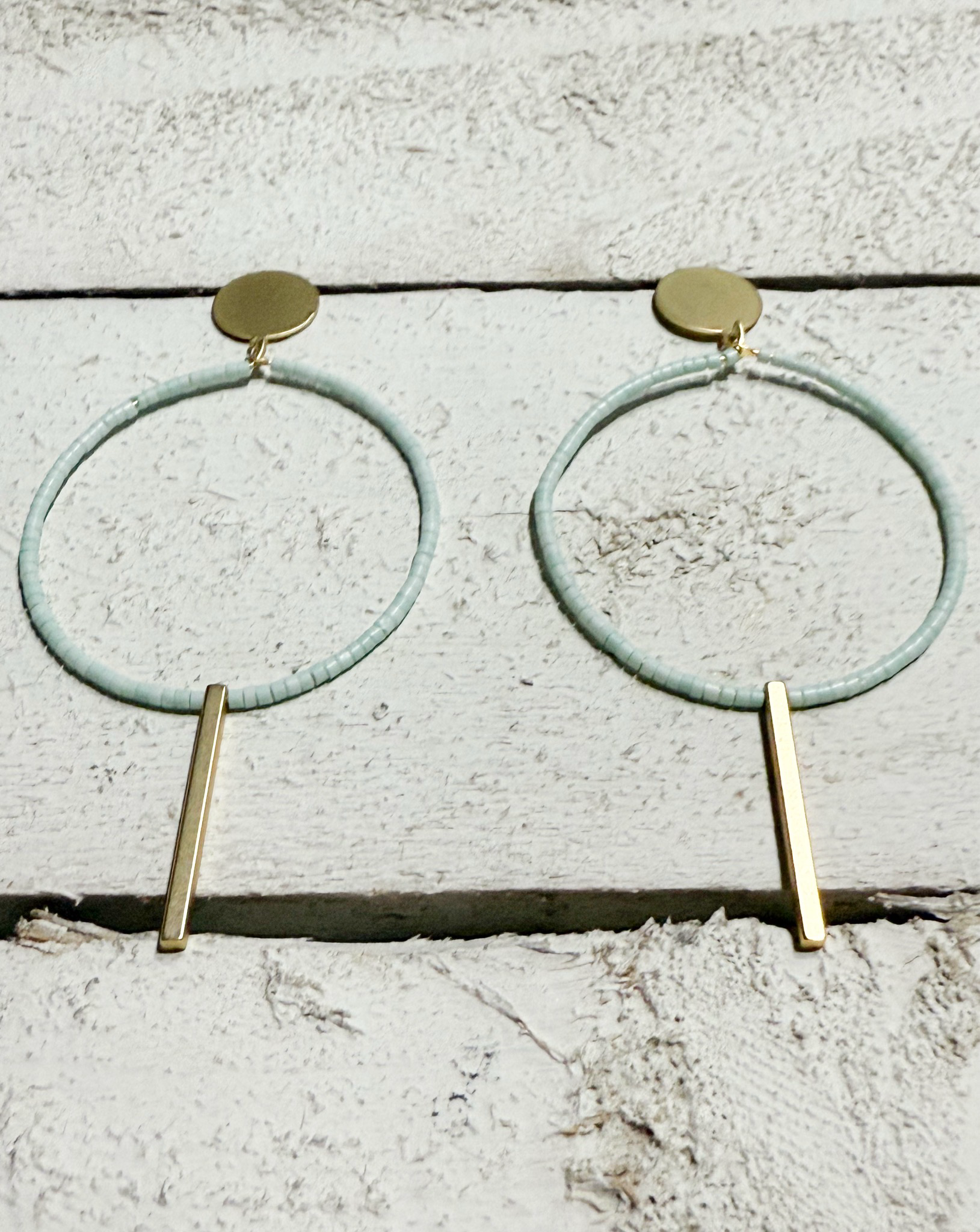 Pendientes aro barra agua