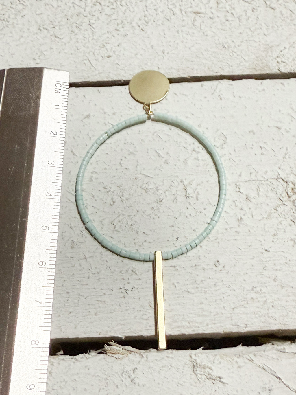 Pendientes aro barra agua