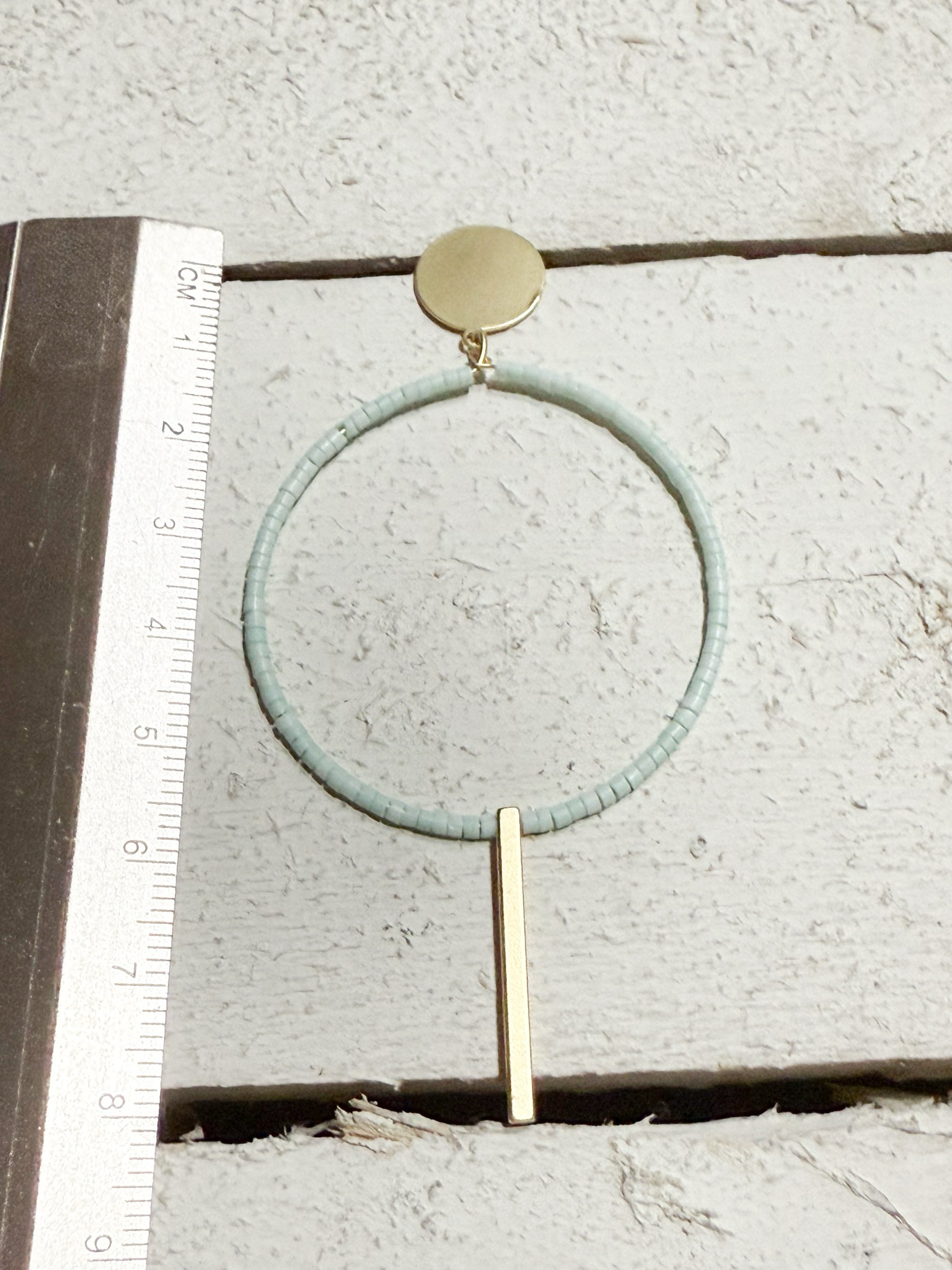Pendientes aro barra agua
