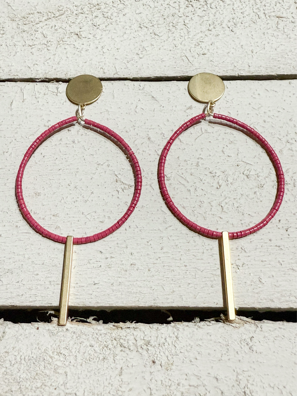 Pendientes aro barra fresa