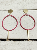 Pendientes aro barra fresa