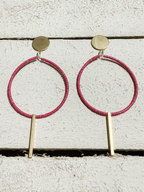 Pendientes aro barra fresa