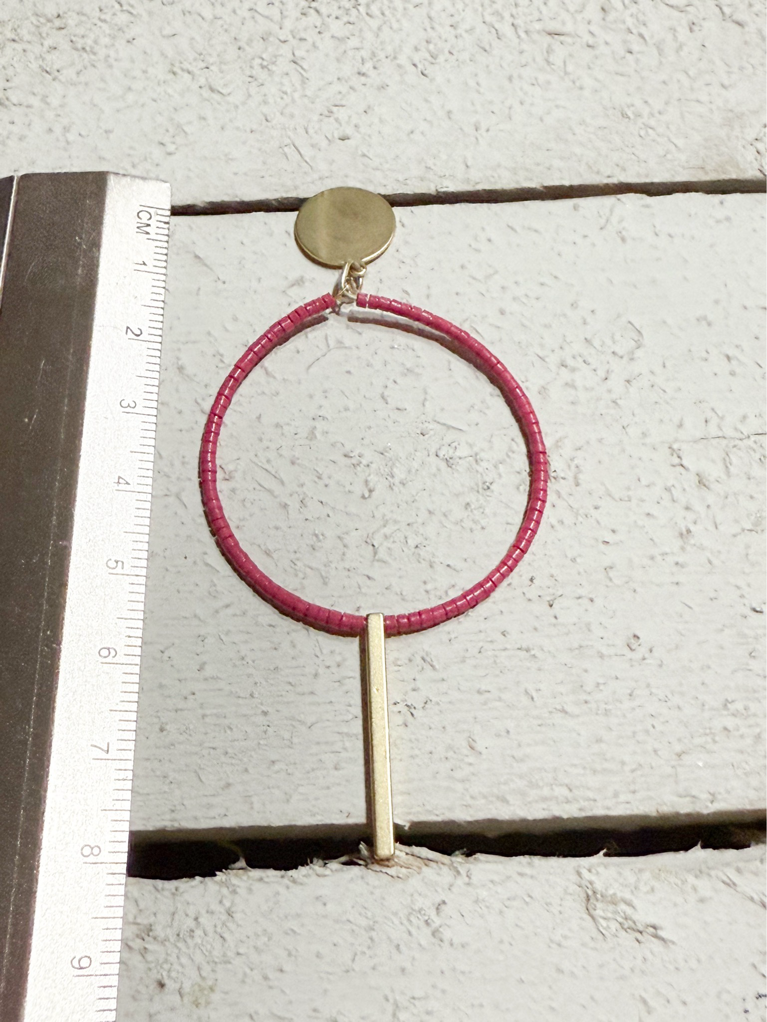 Pendientes aro barra fresa