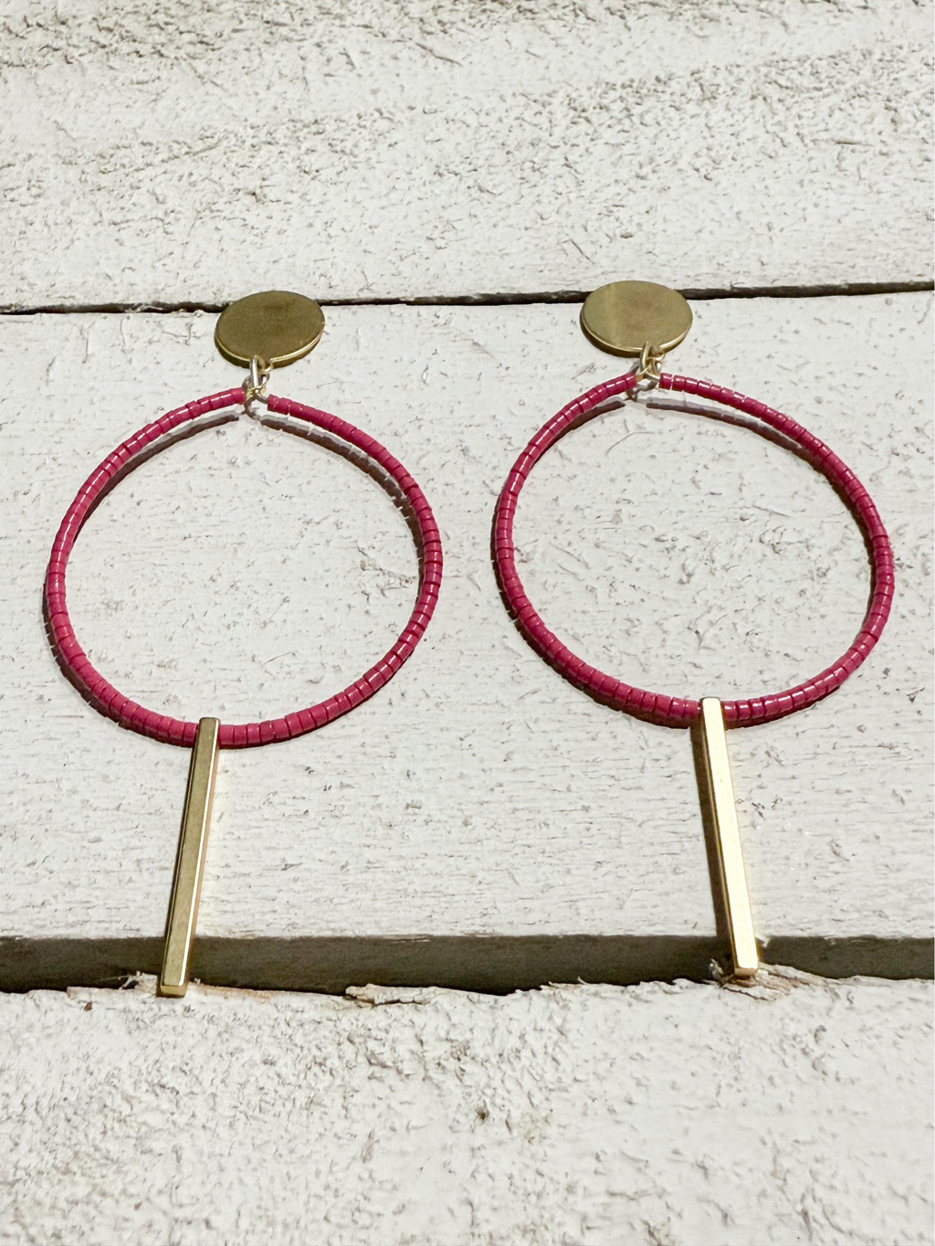 Pendientes aro barra fresa