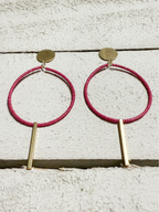 Pendientes aro barra fresa