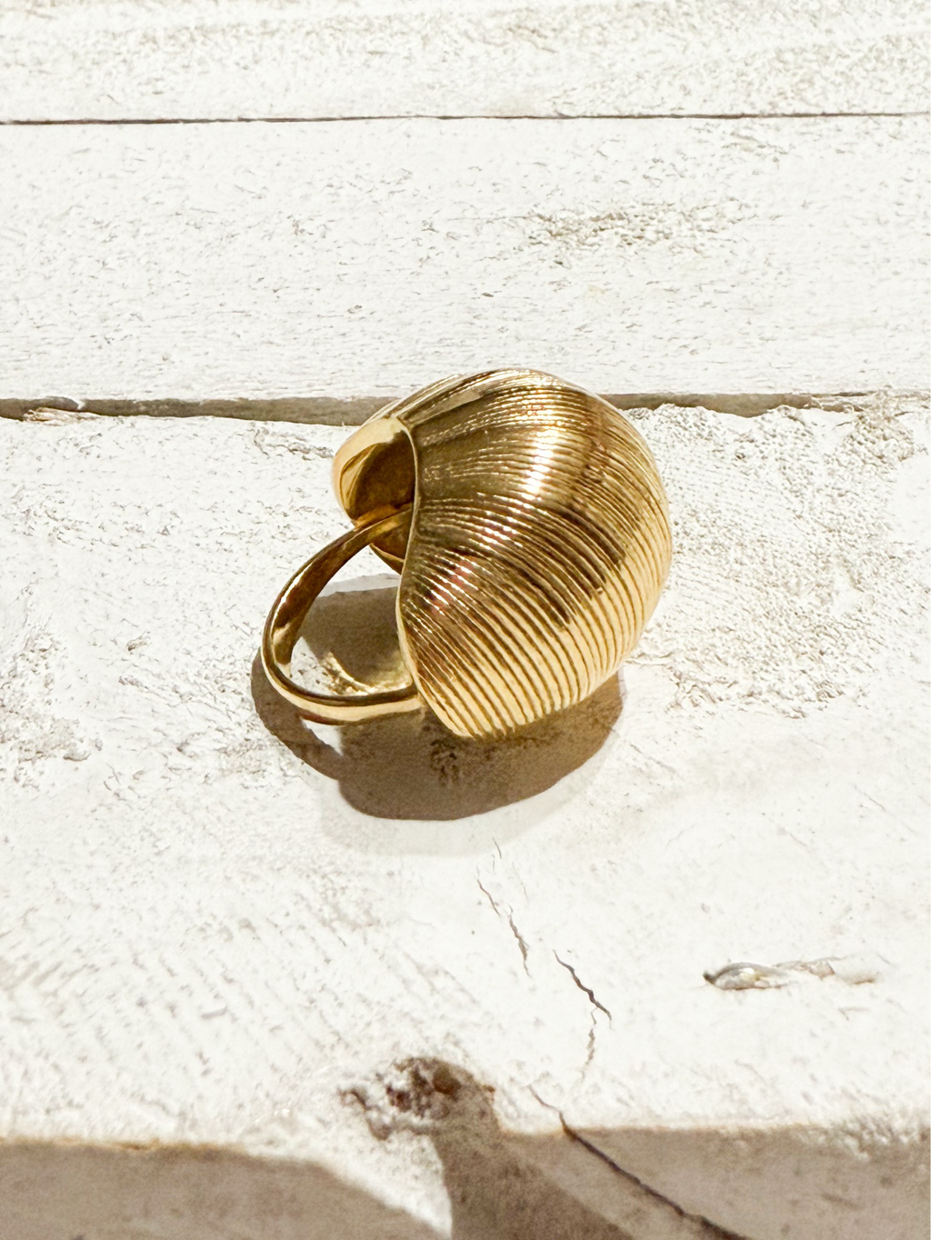 Anillo acero  rayado