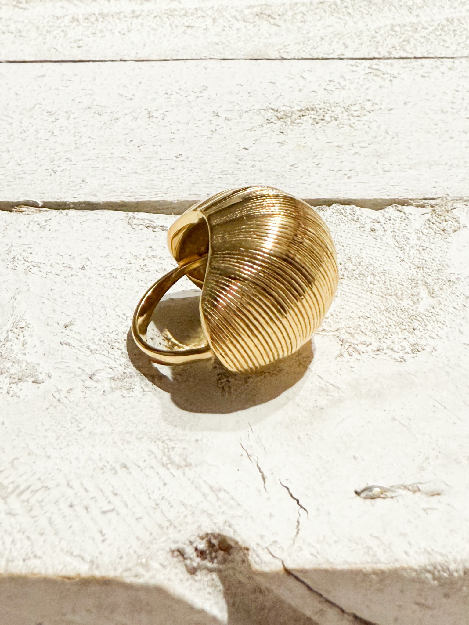 Anillo acero  rayado