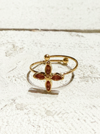Anillo flor magenta