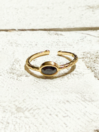 Anillo circonita fino negro