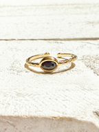 Anillo circonita fino negro