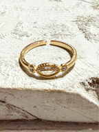 Anillo fino triple circonita