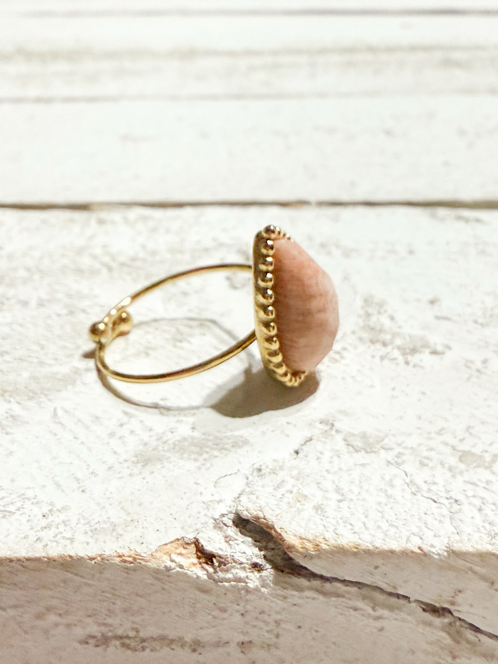 Anillo gota piedra sol facetada
