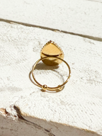 Anillo gota piedra amatista facetada