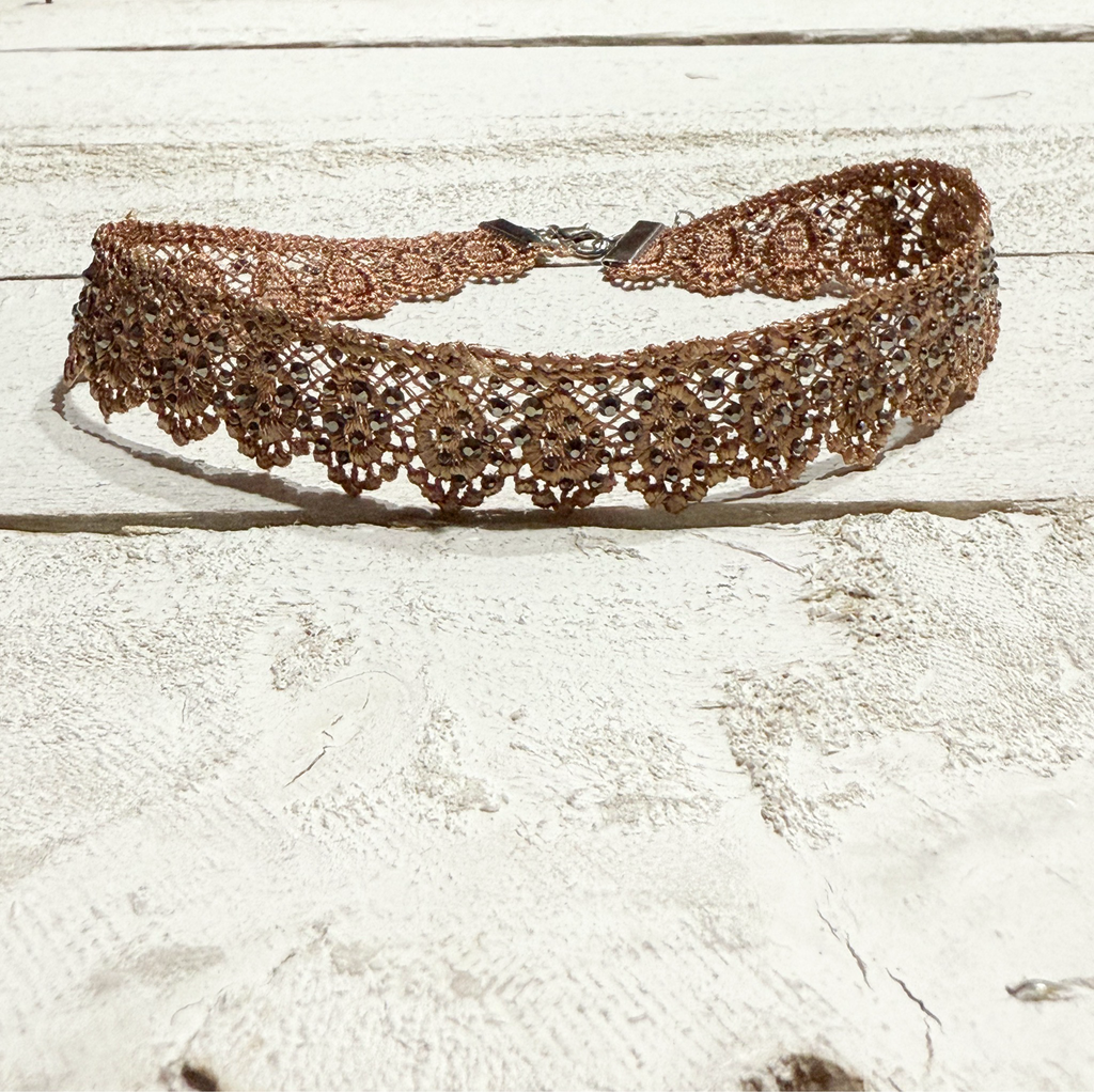 Gargantilla Choker vintage tela