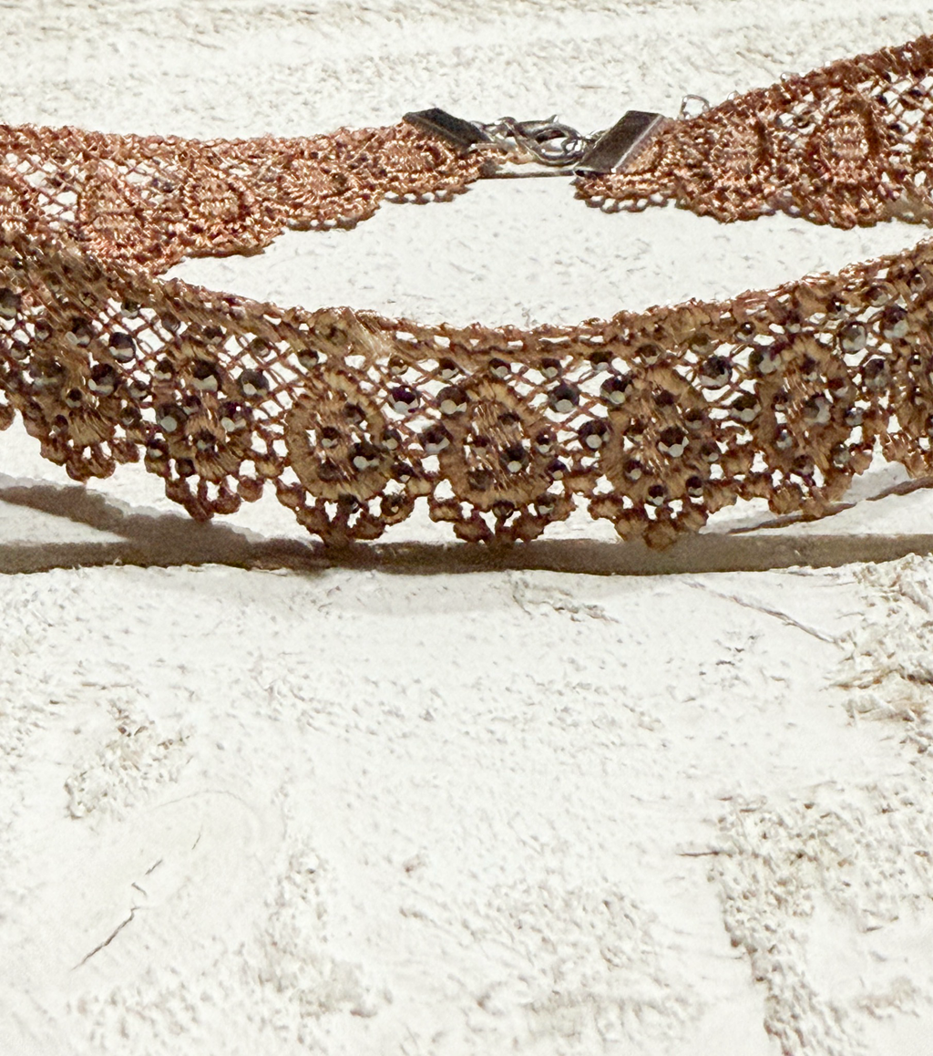 Gargantilla Choker vintage tela