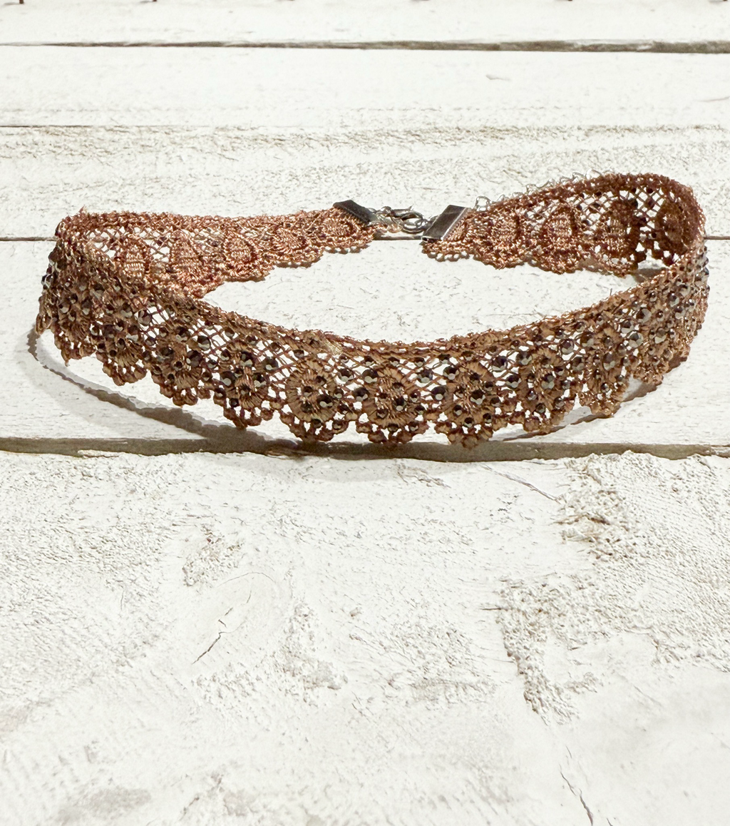 Gargantilla Choker vintage tela