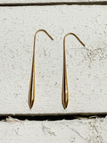 Pendientes gota acero dorado