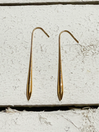 Pendientes gota acero dorado