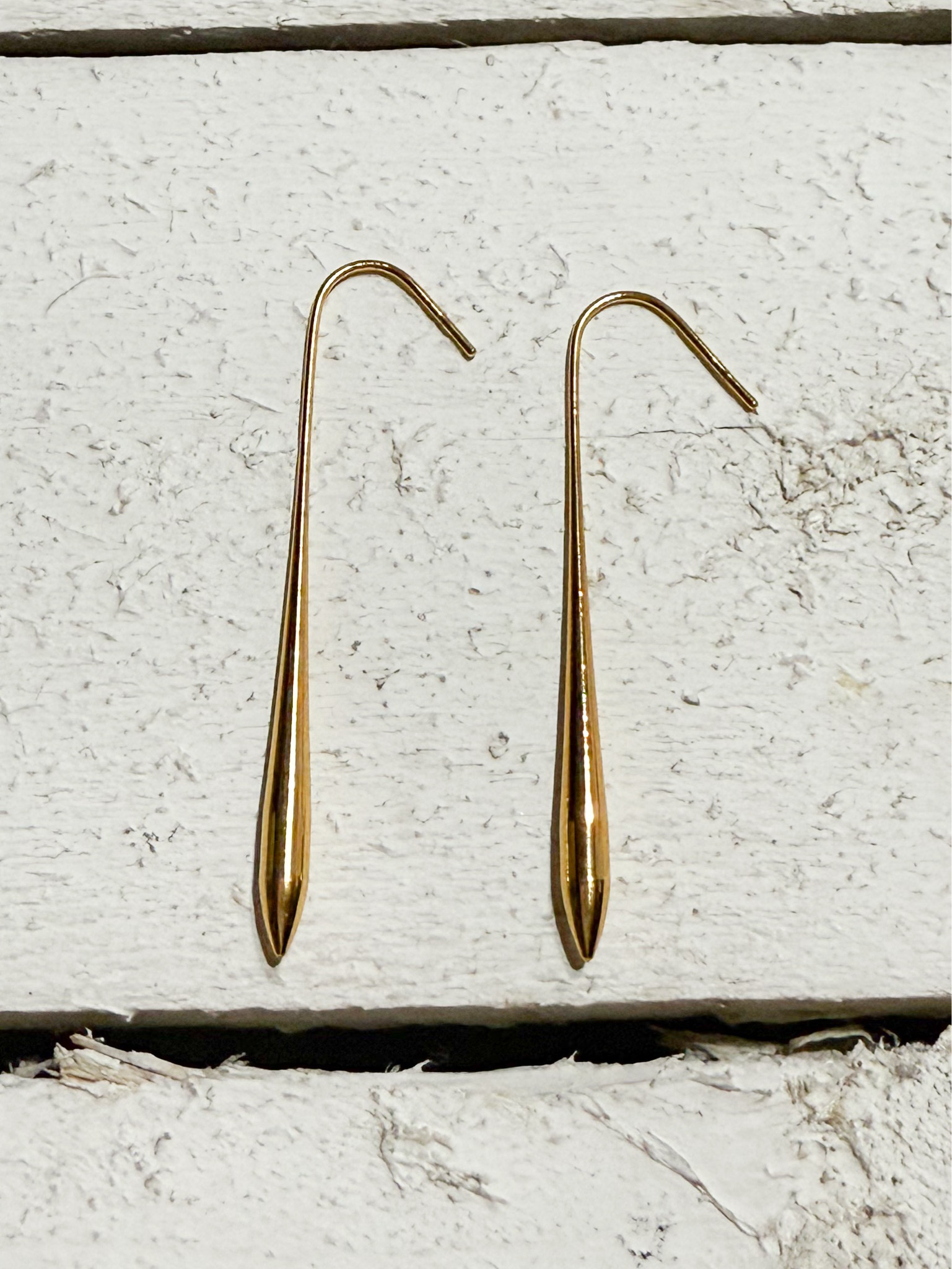 Pendientes gota acero dorado