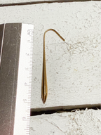 Pendientes gota acero dorado
