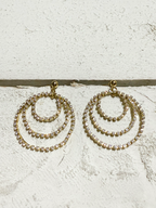 Pendientes triple aro strass