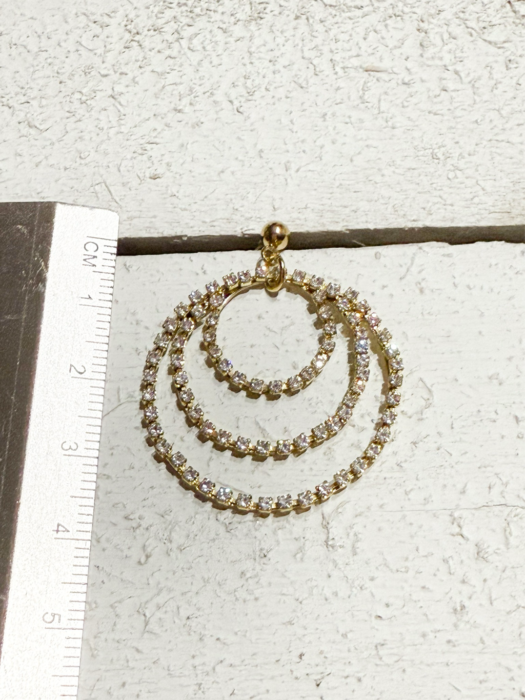 Pendientes triple aro strass