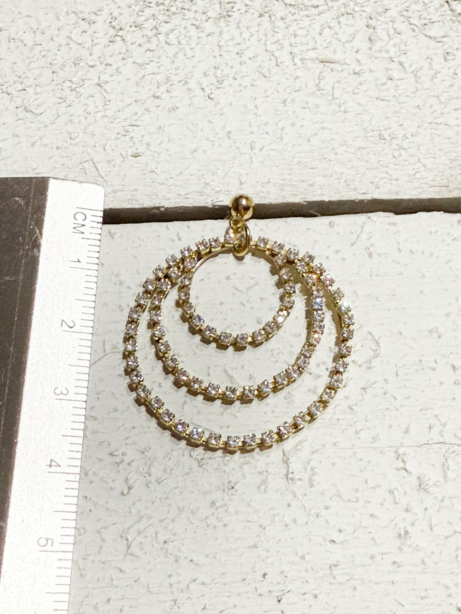 Pendientes triple aro strass
