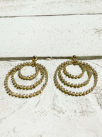 Pendientes triple aro strass