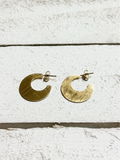 Pendientes aro luna dorado