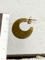 Pendientes aro luna dorado