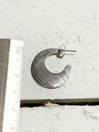 Pendientes aro luna plateado