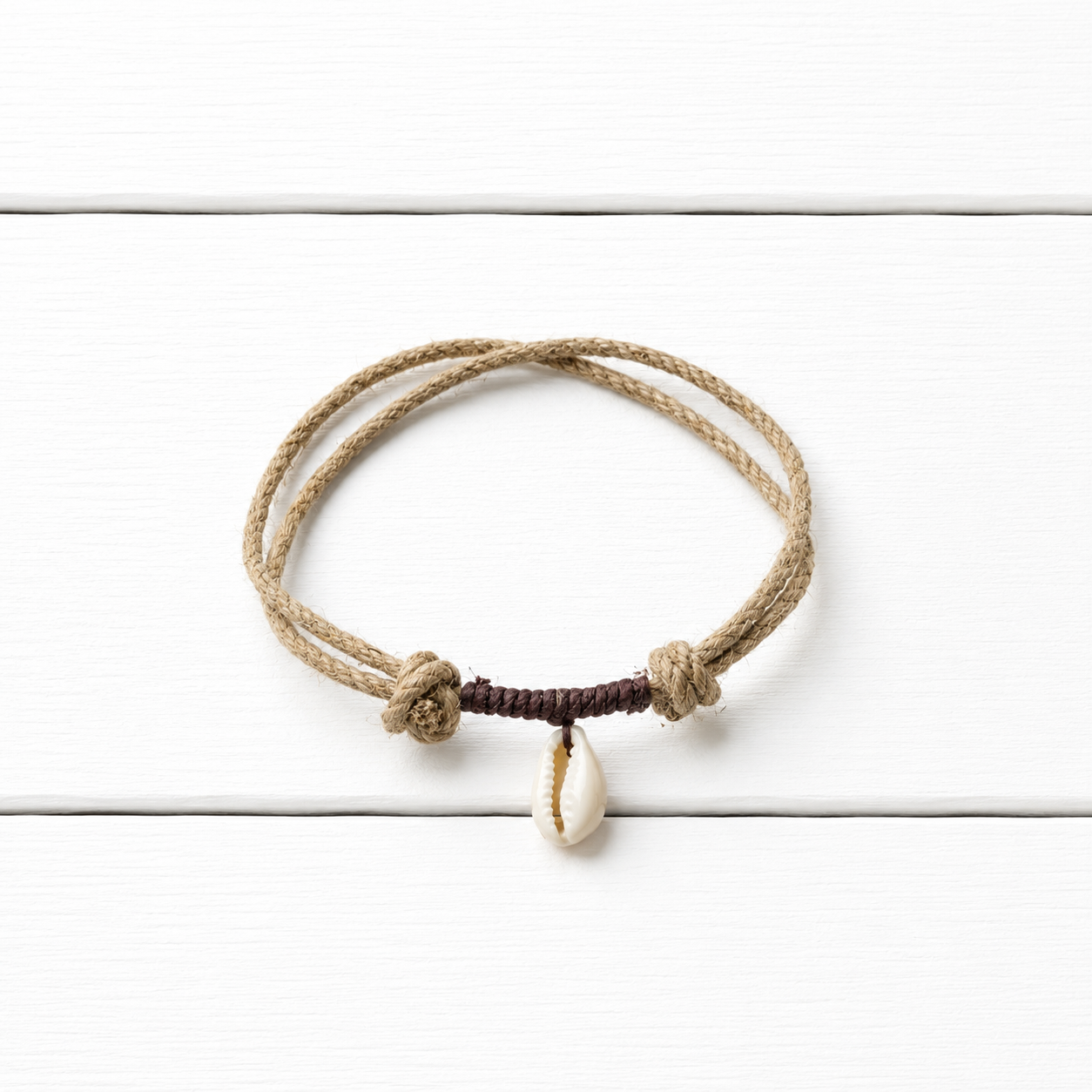 Pulsera concha marrón