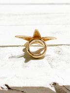 Anillo estrella dorado elástico