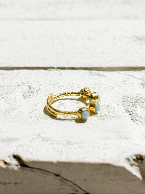 Anillo cuatro piedras