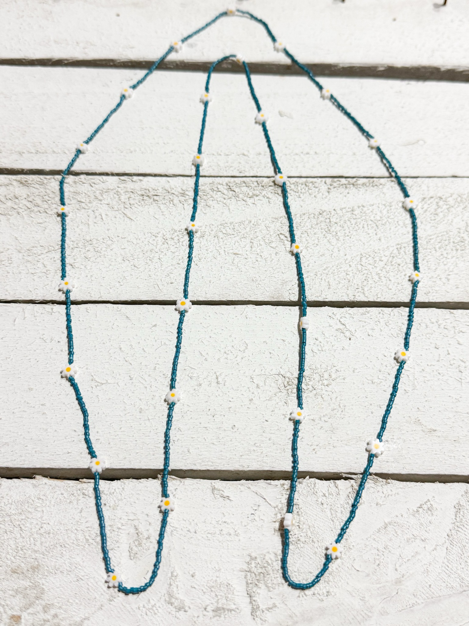 Collar Margarita azul plomo