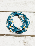 Collar Margarita azul plomo