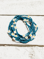 Collar Margarita azul plomo