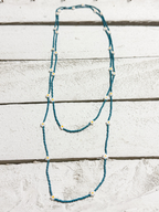 Collar Margarita azul plomo