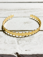 Gargantilla Choker rígido hippie chic dorado