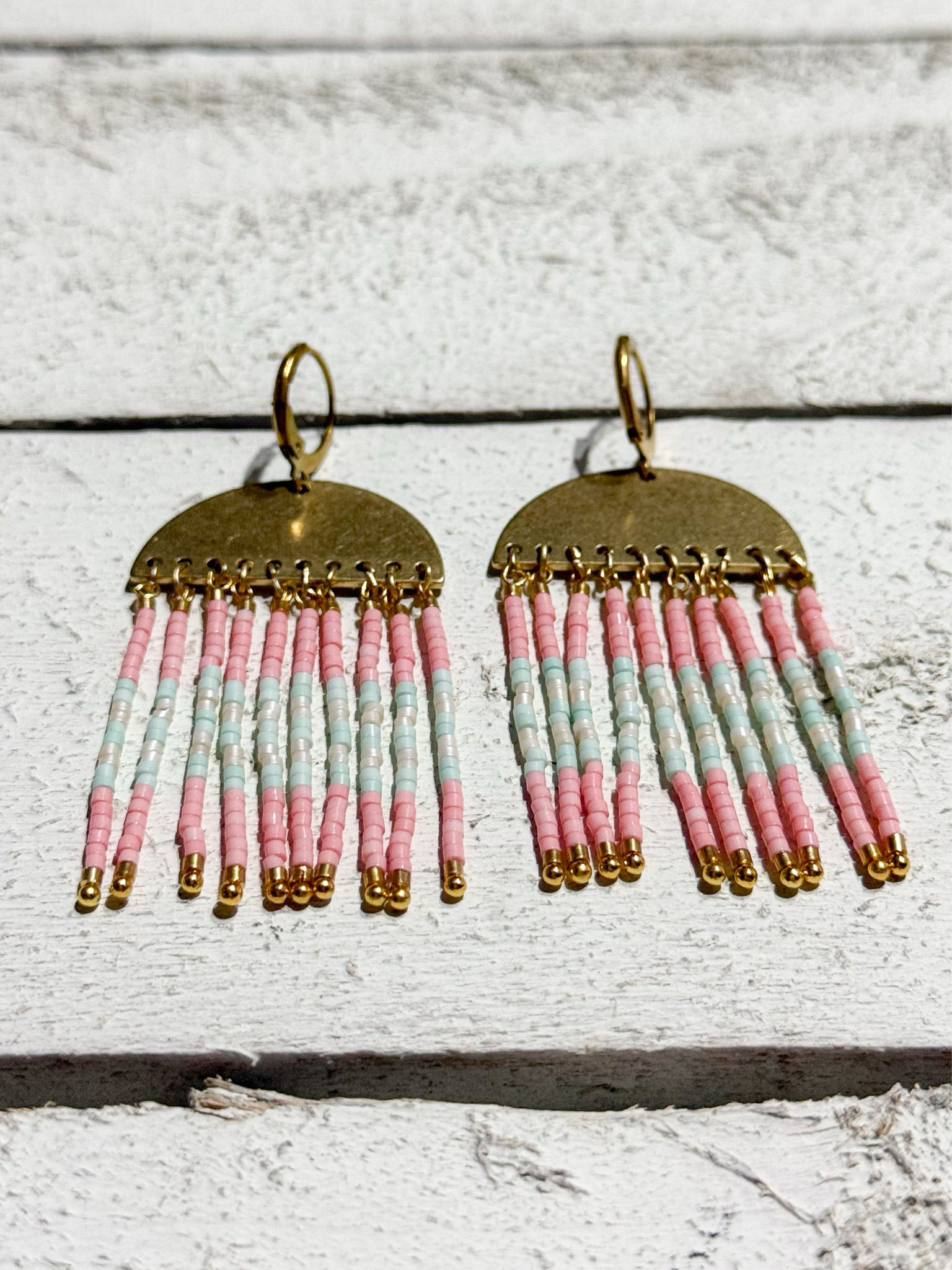 Pendientes medusa Rosa / agua