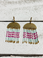 Pendientes medusa agua / buganvilla