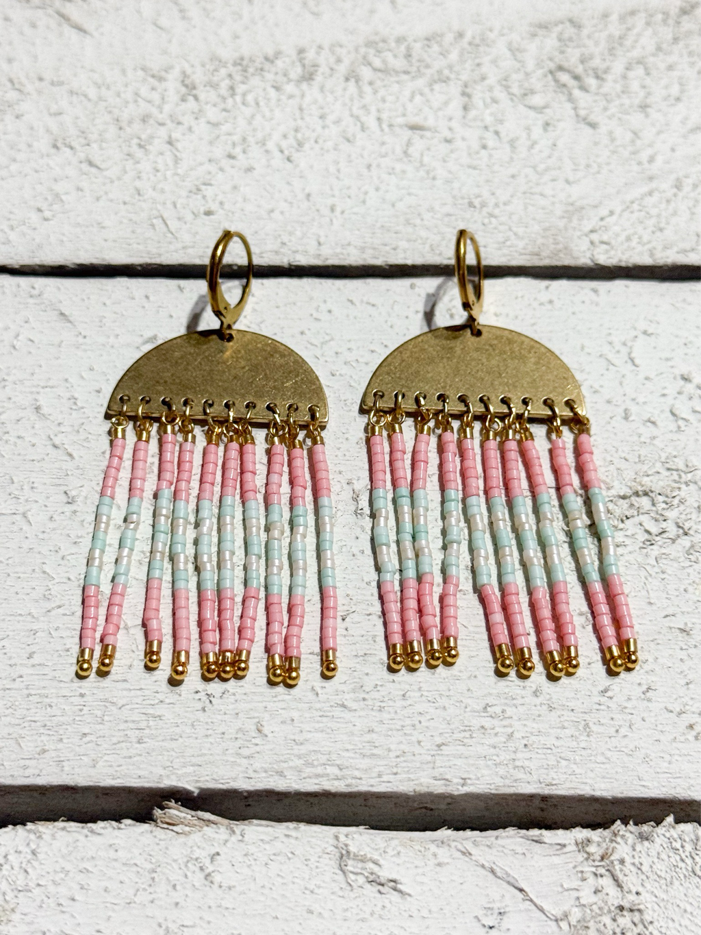 Pendientes medusa Rosa / agua