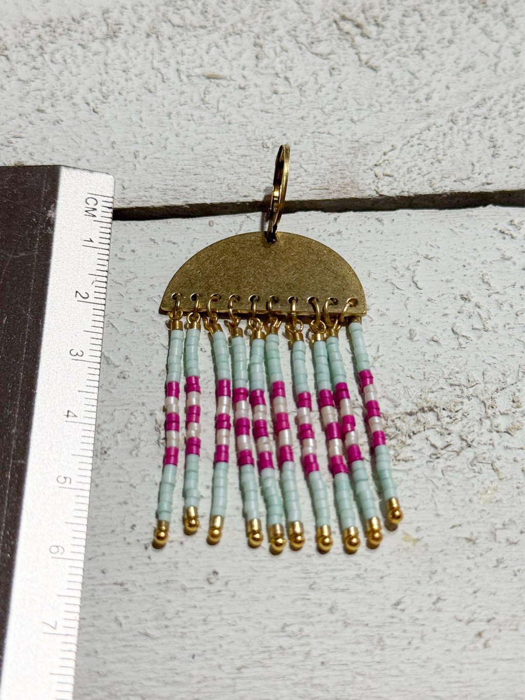 Pendientes medusa agua / buganvilla