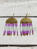 Pendientes medusa morado / agua