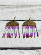 Pendientes medusa morado / agua