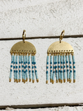 Pendientes medusa azúles